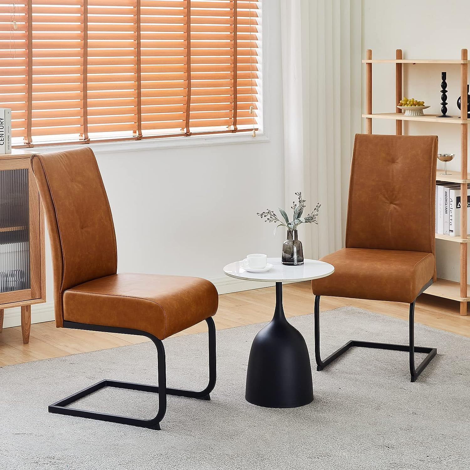 Clipop High Back Dining Chairs Set of 2,Mid Century Modern U-shaped ...