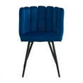 thumbnail image 1 of Clipop Living Room Barrel Accent Chair, Modern Velvet Scalloped Silhouette Chair, for Kitchen,Blue, 1 of 9