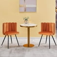 thumbnail image 1 of Clipop Living Room Barrel Accent Chair, Modern Velvet Scalloped Silhouette Chair, for Kitchen,
Orange, 1 of 11