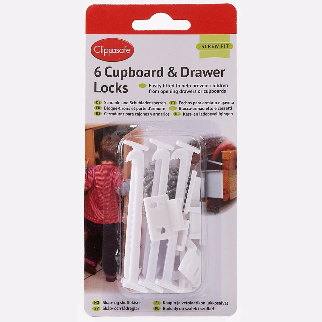 Clippasafe Cupboard and Drawer Locks 6 Pack