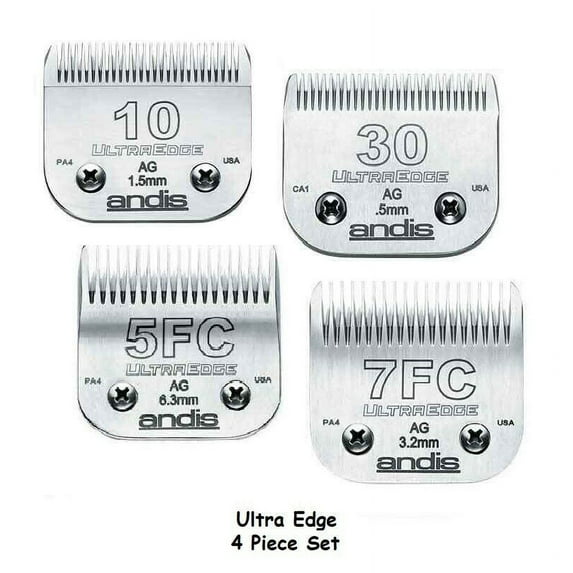 Clipper Blade Sets Stylist Barber Groomer A5 Compatible Kits Wholesale for Pros (Ultra Edge 4 Piece Set)