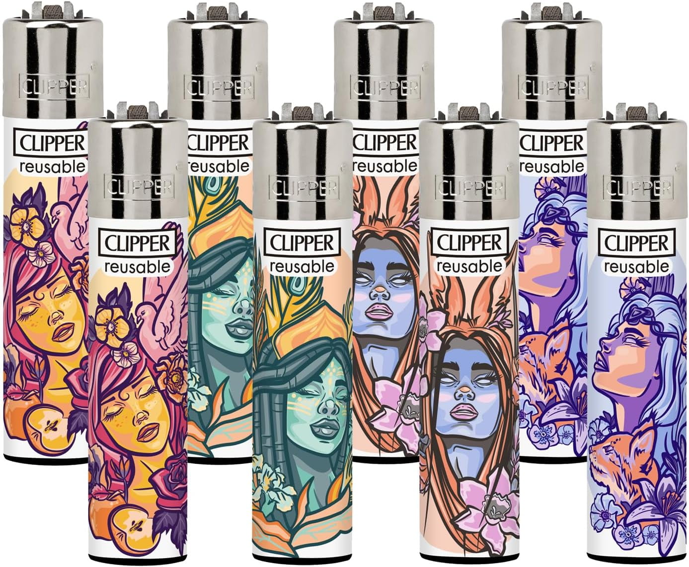 Clipper Classic Large Reusable Lighter Iconic Premium Refillable Lighters Bulk Pack