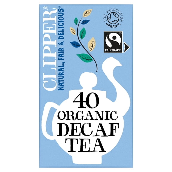 Clipper Fairtrade Organic Decaf Tea 40 Teabags - Tea From Britain