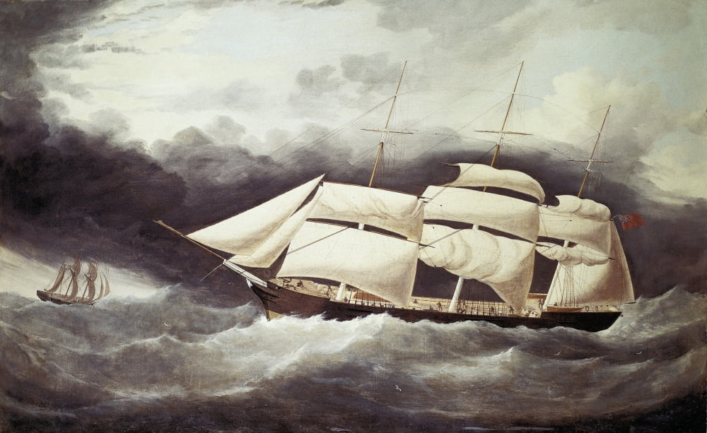 Clipper For The Tea Transport Canvas Art - (24 x 18)