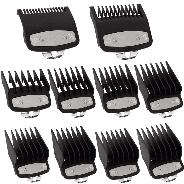 Balehval Wrap Tolkning Clipper Guards Cutting Guides for Most Wahl Clipper with Metal Clip – From  1/16 Inch to 1 Inch - Walmart.com