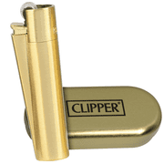 Clipper - Metal Lighter - Iconic Premium Refillable Butane Lighter - Replace Butane, Flint, and Spark Wheel for Unlimited Lights - Long-Lasting Durable Metal Body - 1 Pack - Gold