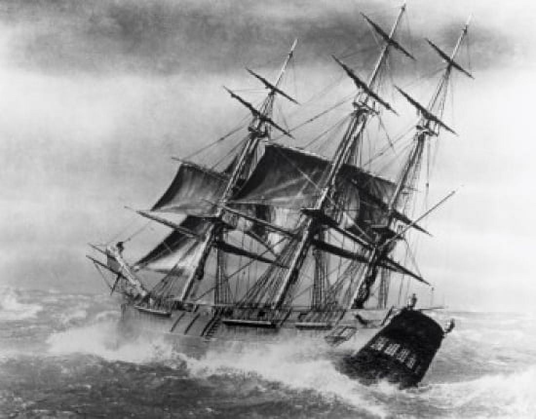 Clipper Ship Artist Unknown Canvas Art - (18 x 24)
