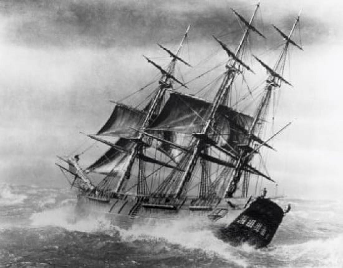 Clipper Ship Artist Unknown Canvas Art - (24 x 36)