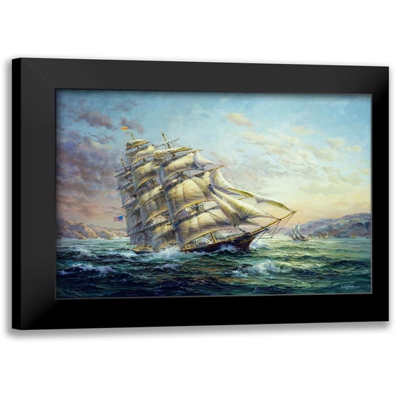 Clipper Ship Surprise 14x11 Black Modern Framed Museum Art Print Titled - Boehme, Nicky