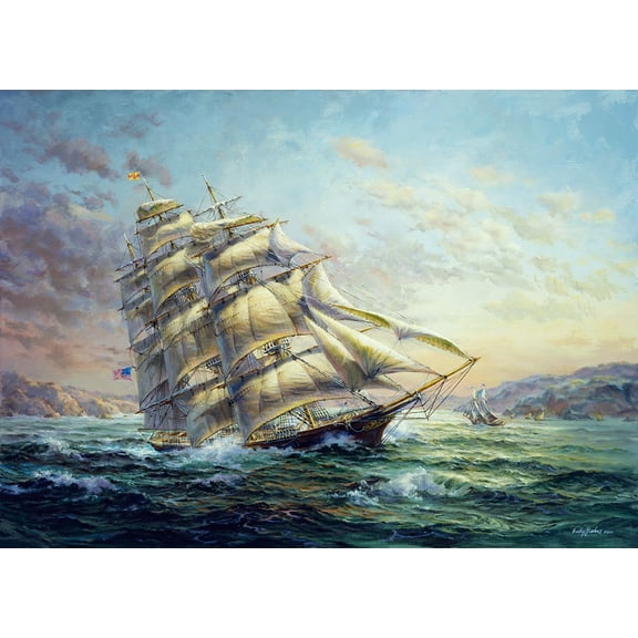 Clipper Ship Surprise Poster Print - Nicky Boehme (17 x 12)