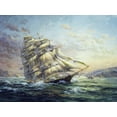 thumbnail image 1 of Clipper Ship Surprise, Scenic Transportation Unframed Giclee Print Wall Art by Nicky Boehme Sold by ArtCom, 1 of 4