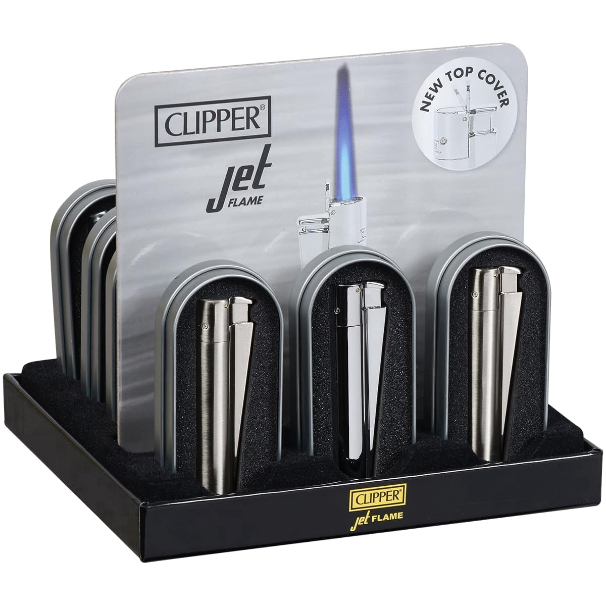 Clipper Silver Jet Flame Lighters – Refillable Butane Torch Lighters ...