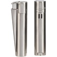 thumbnail image 1 of Clipper Silver Metal Jet Flame Lighter – Refillable Butane Torch Lighter – Adjustable Wind Resistant Single Jet Flame – Durable Metal Pocket Lighter, 1 of 6