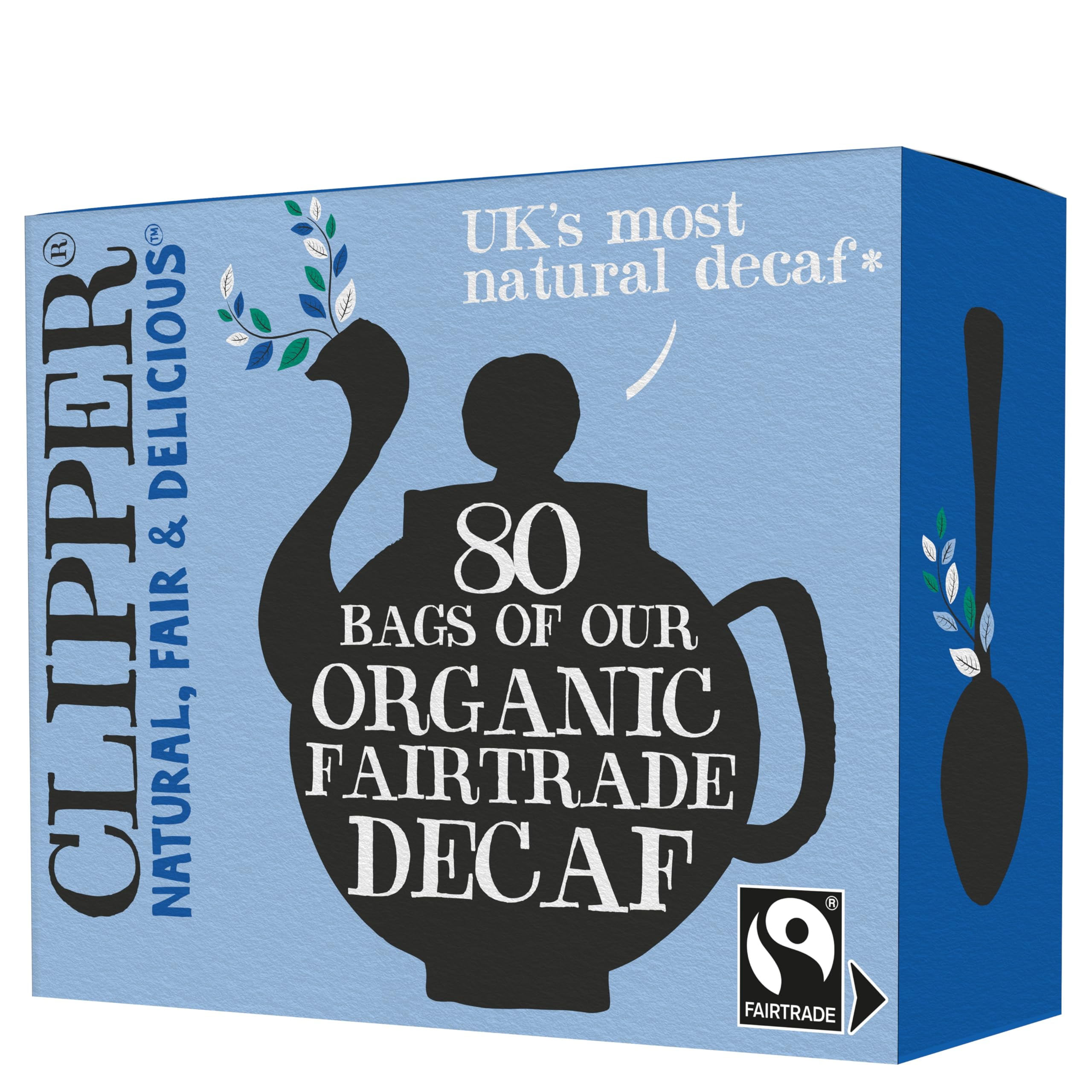 Clipper Tea Tea Fairtrade HHA1 Organic Decaf 80 Unbleached, Plastic