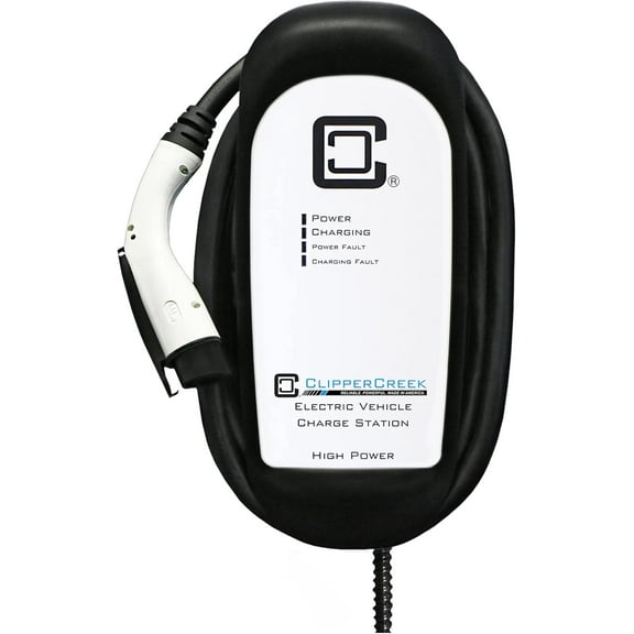 ClipperCreek HCS-60 Level 2 EV Charger - 48A, Hardwired, 11.5 kW, NEMA 4 Outdoor-Rated Enclosure, 25ft Cable, ETL Listed, ENERGY STAR Certified, Compatible with All EVs, 3-Year Warranty