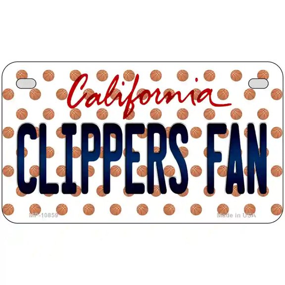 Clippers Fan California Novelty Metal License Plate 7" x 4" Motorcycle (MP)
