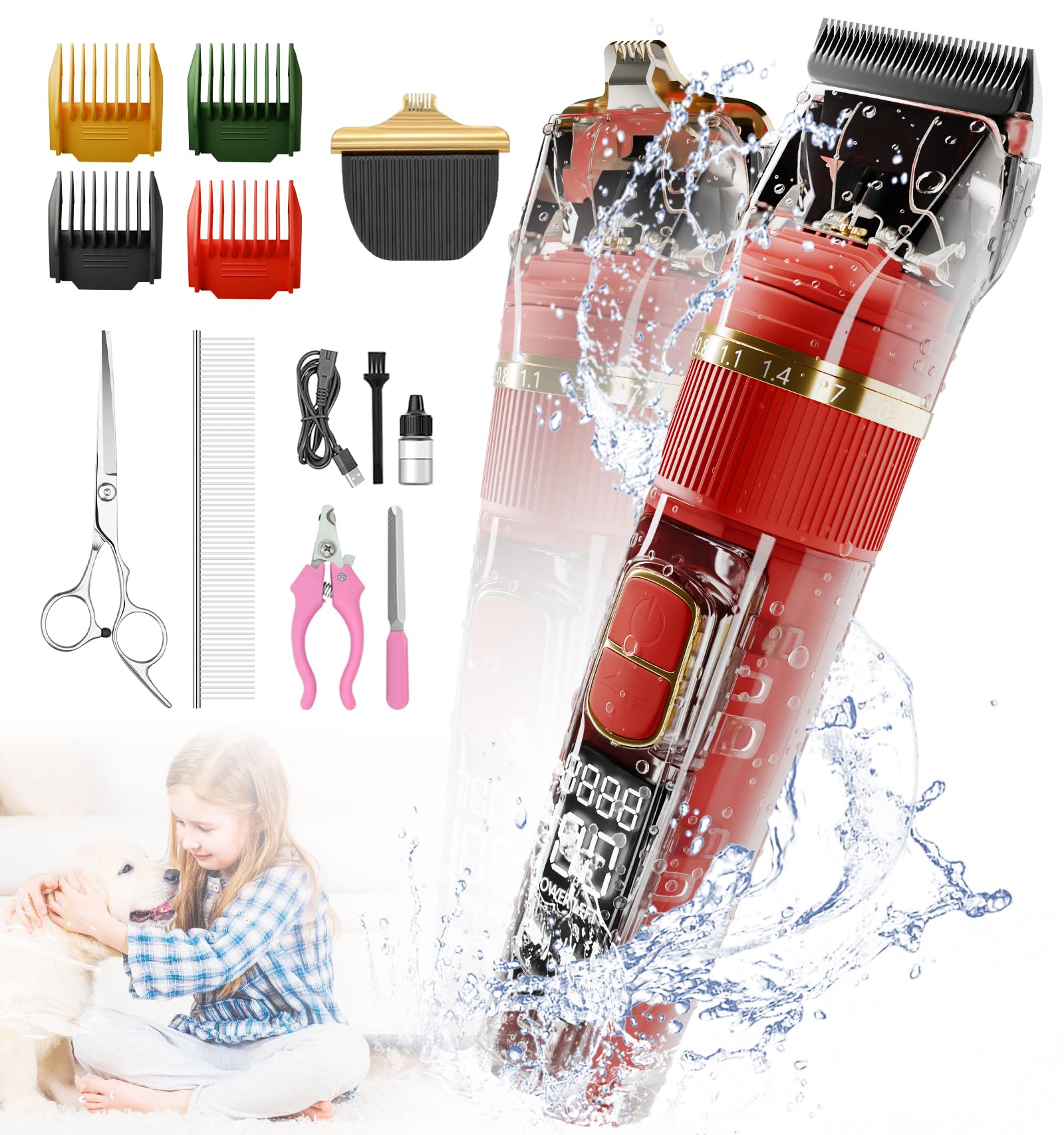 Clippers for Grooming, MMF7 Low Noise Clippers, Grooming Clippers with