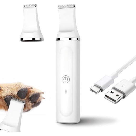 Clippers for , Cordless Hair Trimmer with Type-C , Low Noise for Trimming Cats & Dogs' Specific Areas Around Paws, Eyes & (White)