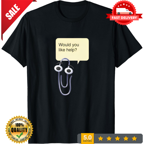 Clippy tshirt would you like help tshirt, ULTRA LIMITED-TH69201