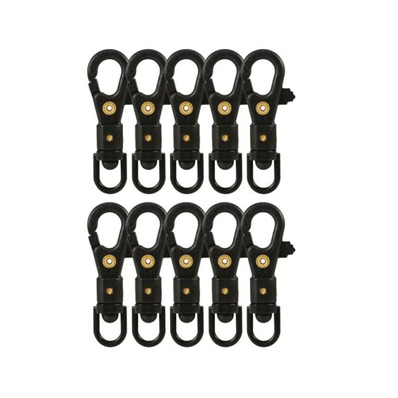 Clips Carabiner Black Buckle For Diameter 7 Mm Rope 2.5g 360 Rotation 4.5cm 5/10pcs Accessories Mini Replacement