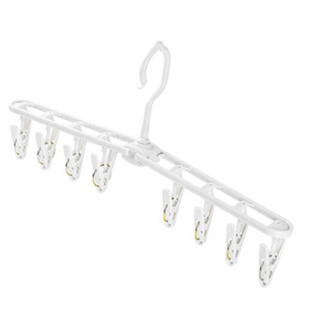 Clothesline Clips, Hanging Clothes Dryer With 12 Clipsmini Rotating Hanging  Clothes Dryerfor Underwear And Socks.