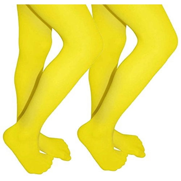 Clips N Grips Ballet Dance Tights Girls Footed Microfiber 2 Pack