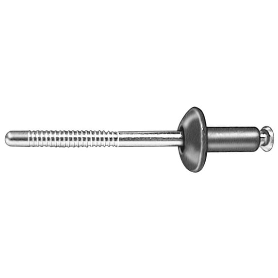 Clipsandfasteners Inc 25 Peel Type Rivet 3/16 Dia. 1/32-9/64 Grip Black Compatible with Ford