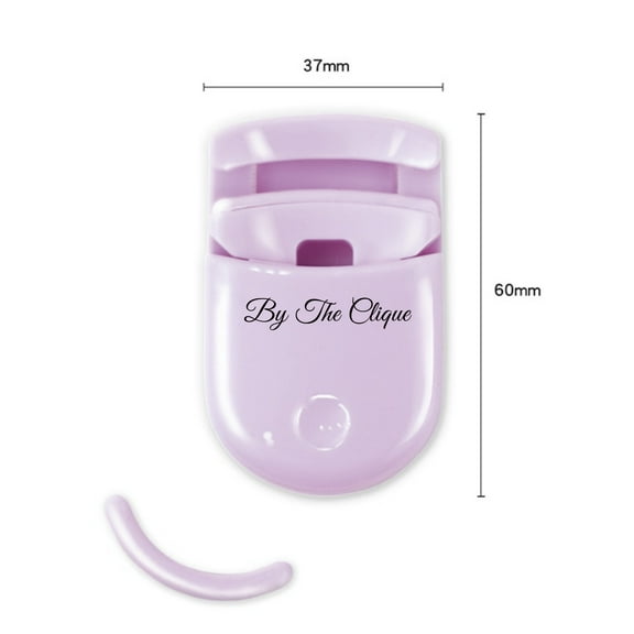 By The Clique Portable Mini Eyelash Curler with Soft Lash Silicon Pads Gentle Enough for Both Natural and False Eyelashes | Extra Pad Included | Perfect Curls in Seconds | Lilac Purple