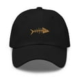 thumbnail image 1 of Clishirt Adult Unisex Embroidered Old Gold Fish Adjustable Black Classic Dad Hat, 1 of 7