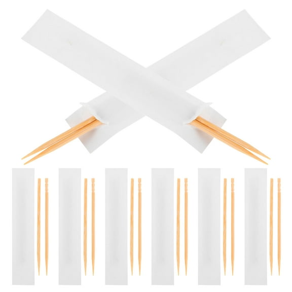 Clispeed Single Point Bamboo Toothpicks Individually Wrapped for Home and Travel Use Smooth Edges