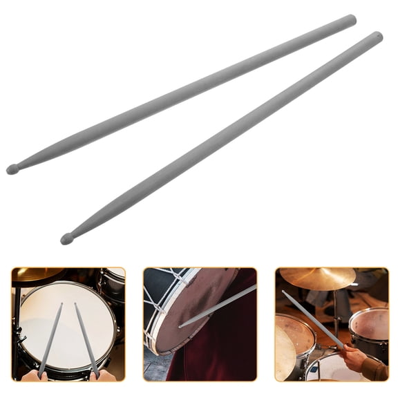 Clispeed 1Pair Carbon Fiber Drum Sticks Lightweight Grey Percussion Sticks with Comfortable Grip for Music Playing