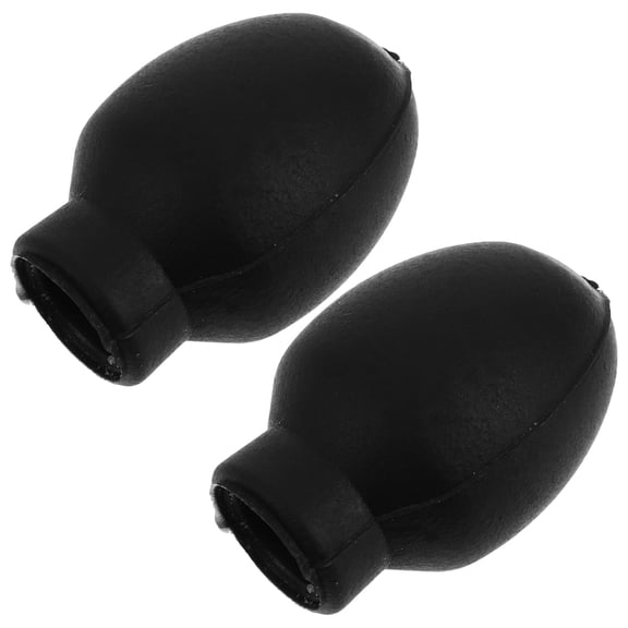 Clispeed 1Pair High Elasticity Black Rubber Drumstick Caps for Comfortable Grip and Drumstick Protection