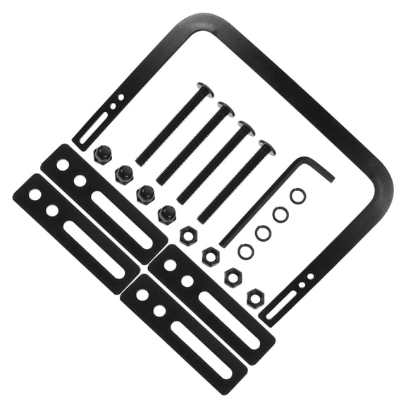 Clispeed 1Set Mattress Retainer Bar Black Metal Anti Slide Stopper for Furniture