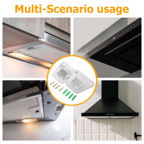Clispeed Steel Range Hood Hanging Hook Wall Mount Bracket with Strong Support, Holder for Kitchen Ventilation