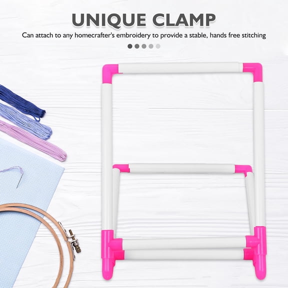 Clispeed Cross Stitch Shelf White PVC Embroidery Rack for Home Use 1Pc