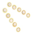 thumbnail image 1 of Clispeed 10Pcs Piezoelectric Buzzer Film Gasket for Acoustic Guitar Pickups Golden Copper Ceramic Disc, 1 of 8