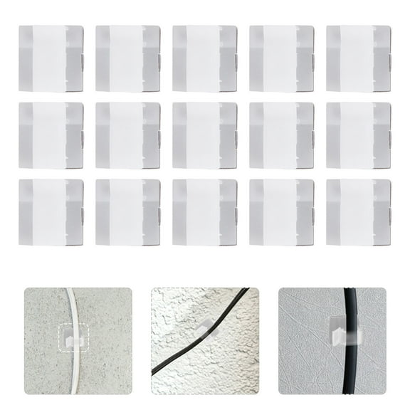 Clispeed 100Pcs Clear Cable Clips with Self Adhesive for Secure Wire Management