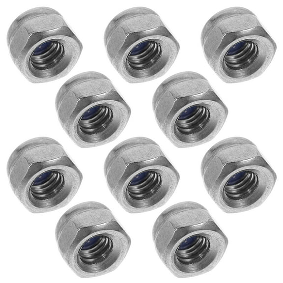 Clispeed 100Pcs Stainless Steel Lock Nuts Set Nylon Insert Fasteners for Furniture Automotive and Mechanical Use