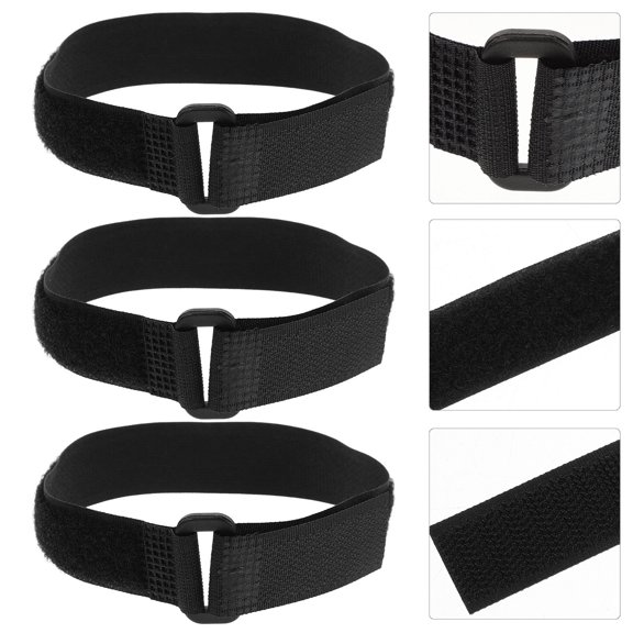 Clispeed 10Pcs Adjustable Plastic Ring Cord Tie for Soccer Net Attachment with Hook and Loop Closure