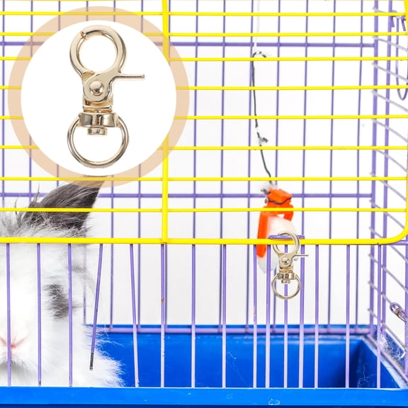 Clispeed Birdcage Locks Golden Zinc Alloy Sturdy Safety for Door 10Pcs