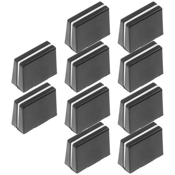 Clispeed 10Pcs Black ABS Slider Caps for Dj Console Mixer Precise Replacement Fader Knobs with 4Mm Inner Hole