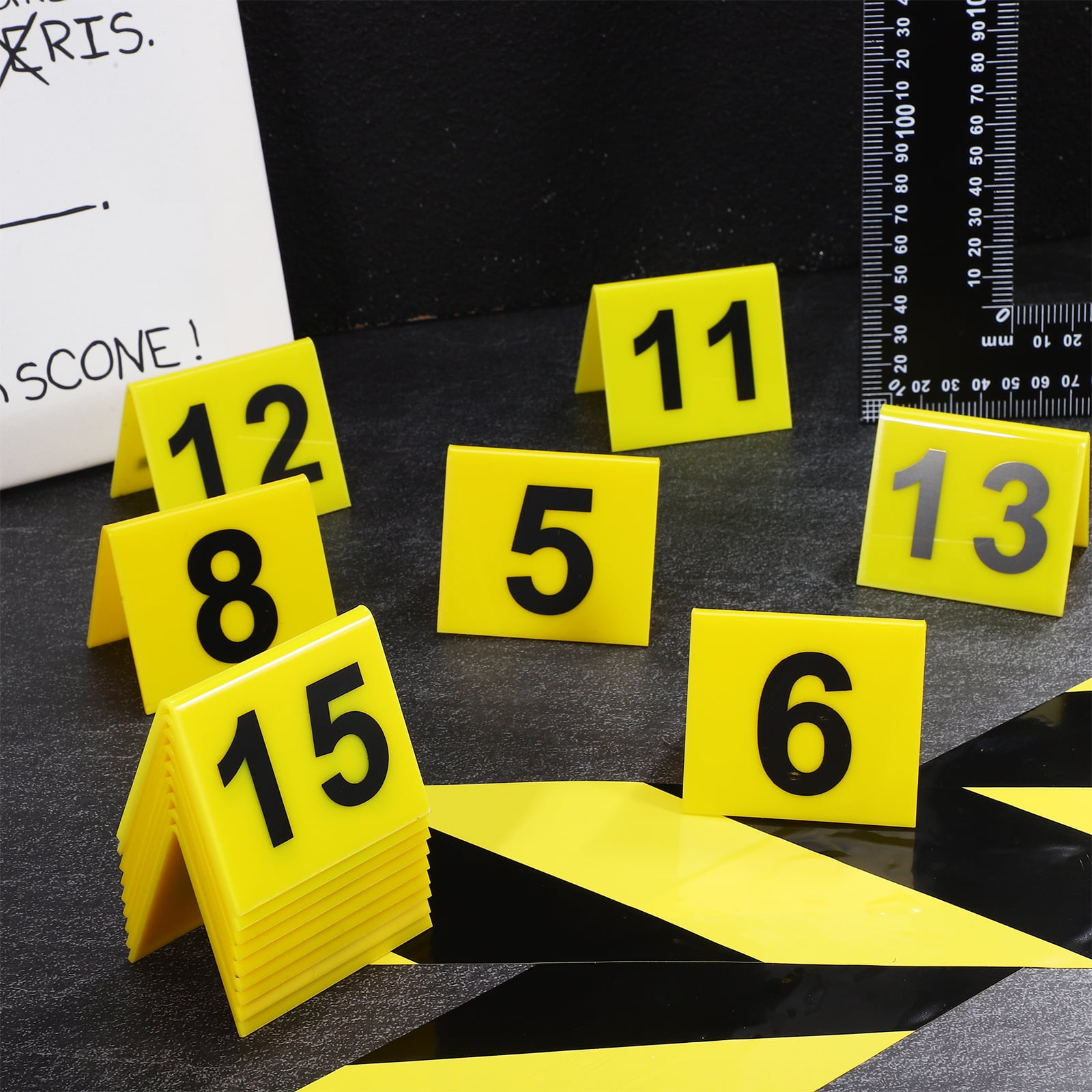 Clispeed 15 Pcs Evidence Markers Crime Scene Markers Crime Scene ...