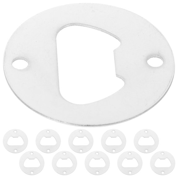 Clispeed 15Pcs Bottle Opener for Removing Caps White Iron Modern Keychain Pendant