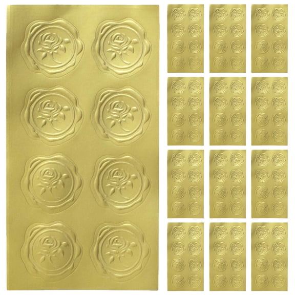 Clispeed Label Sticker Envelope Sealing Paper 160-Pcs Golden