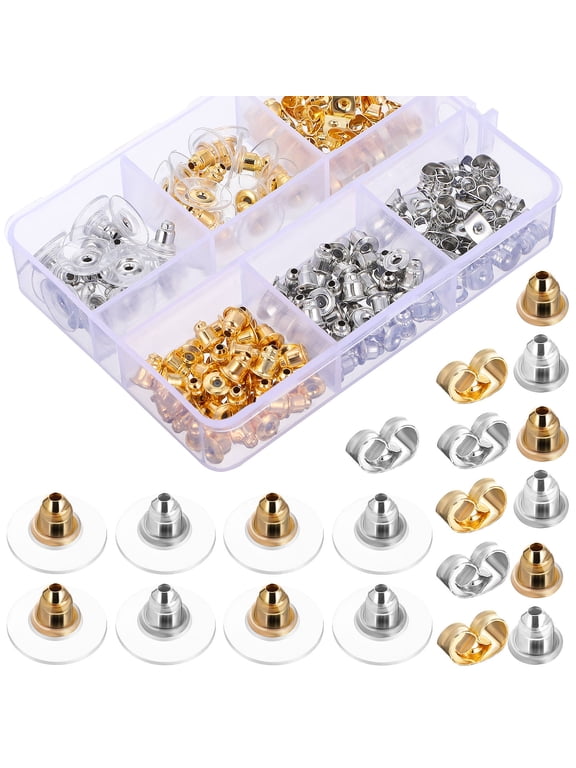 170 Pcs Earring Backs Locking Rubber Stoppers for Women, Prevent Earrings from Falling Off Comfortably