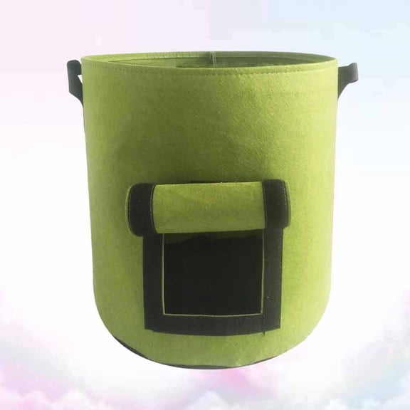 Clispeed 1Pc Non Woven Green Planting Bag with Enhanced Stitch Design for Healthy Plants