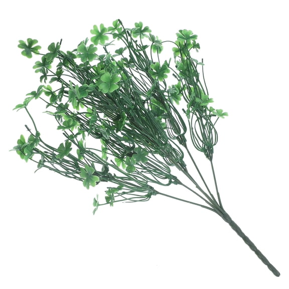 Clispeed 1Pc Artificial Shamrocks Green Faux Shamrock Plant for Romantic Flower Display