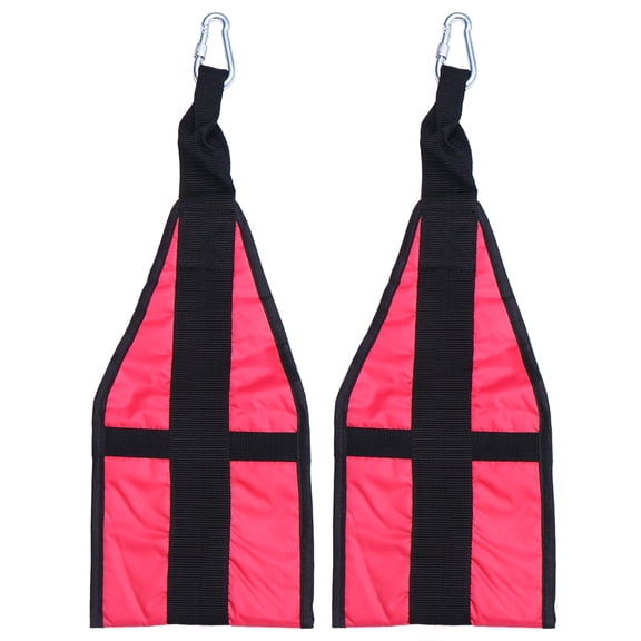 Clispeed 1 Set Ab Sling Hanging Straps Rosy High Strength Nylon Ab Workout Training Straps for Core Fitness
