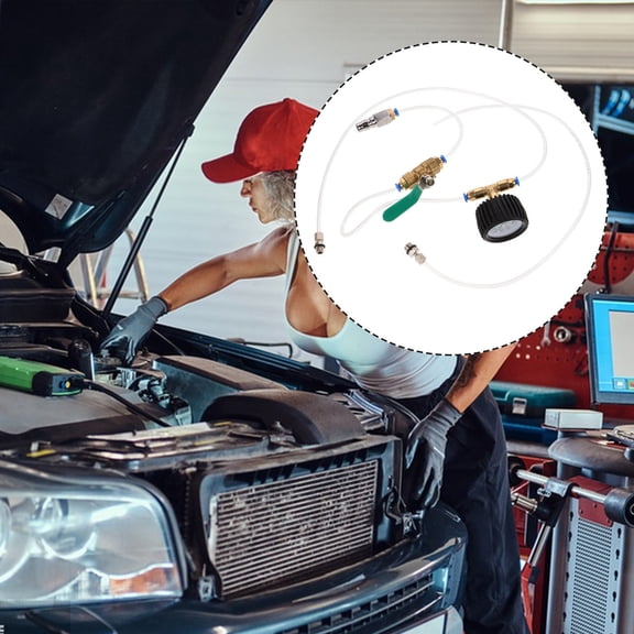 Clispeed Smoke Machine Car Leak Tester Air Damper Leak Detection Tool Multi Plastic Copper 1Pack