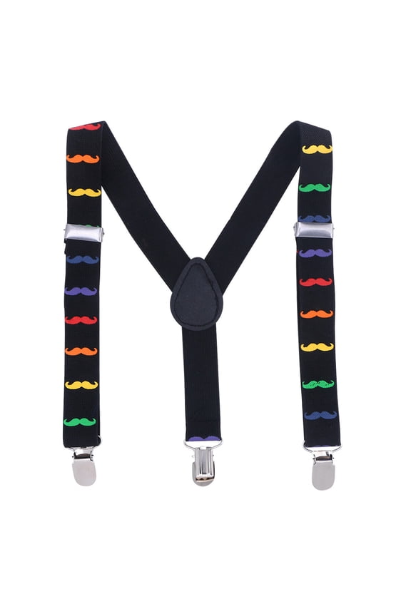 1Pc Black Elastic Suspenders with Y-Shape Design and Easy Attach Clips